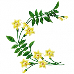 Flowers And Tree Embroidery Design 4